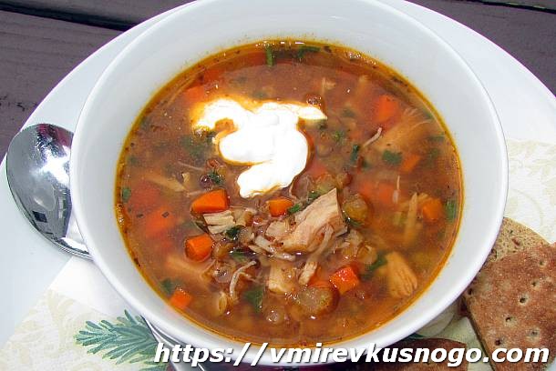 Классический суп из чечевицы