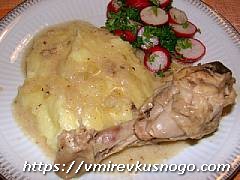 курица в сметанном соусе