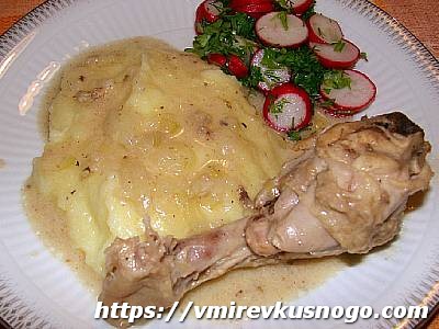 курица в сметанном соусе