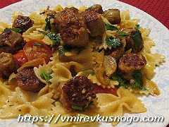 Паста с сосисками