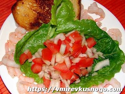 закуски с креветками