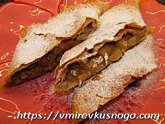 рецепт домашнего штруделя с яблоками