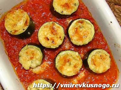 запечённые фаршированные кабачки