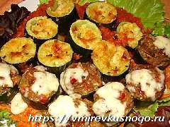запечённые фаршированные кабачки