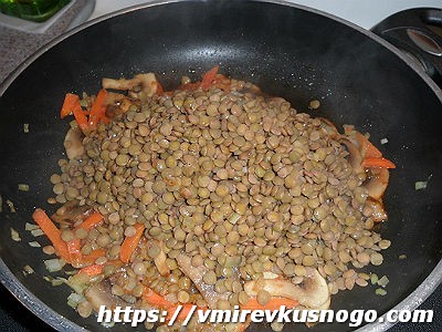 чечевица с овощами