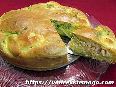 пирог с лососем