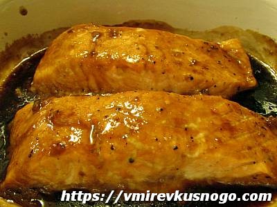 Лосось с глазурью лосось в духовке