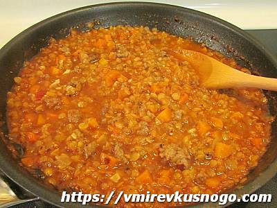 чечевица с овощами