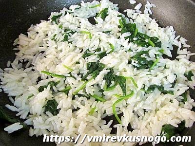 Рис со шпинатом шпинат с рисом