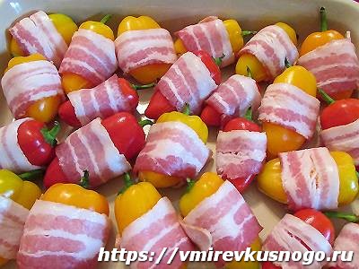 рецепт закуски из перца и бекона