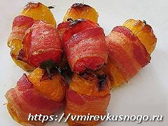 рецепт из сладкого перца и бекона