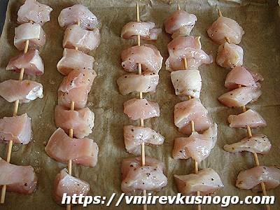 мясо на шпажках