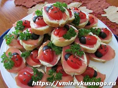 Закуска «Божьи коровки»