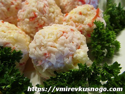 закуска из крабовых палочек