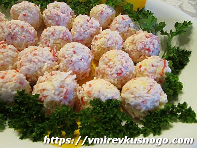 закуска из крабовых палочек