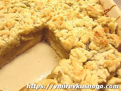 тертый пирог с яблоками