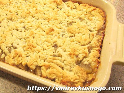 тертый пирог с яблоками
