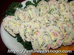 закуска из крабовых палочек