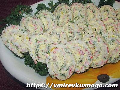 закуска из крабовых палочек