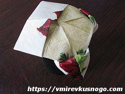 Как сделать вазу из салфетки