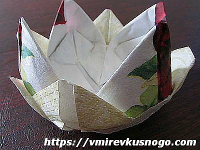 Как сделать вазу из салфетки