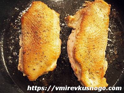 утиная грудка с овощами