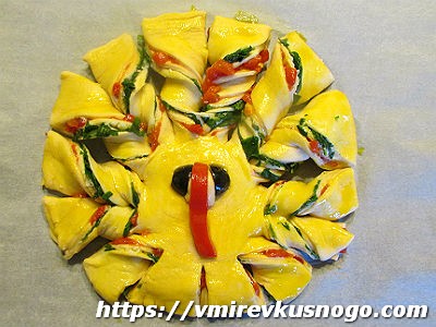 закусочный пирог с овощами