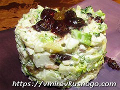 салат из брокколи и цветной капусты 