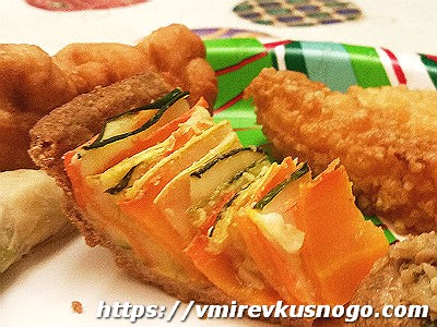 Радужный пирог с овощами тарт с овощами